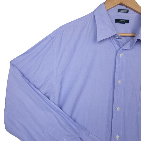 J Crew Men's Long Sleeve Button-Up Shirt Size XL 17-17.5 Periwinkle Blue - Picture 4 of 16